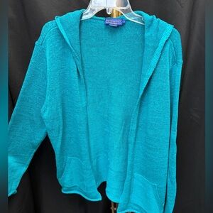 Pendleton Turquoise Hooded Cardigan